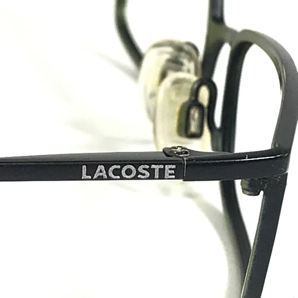 Lacoste Eyeglasses Frames LA12013 BK Black Green Rectangular Full Rim 50-16-140